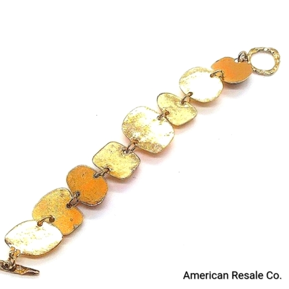 Vintage Style Boho Bracelet, Chunky Bracelet, Statement Bracelet, Gold Bracelet - Picture 3 of 4